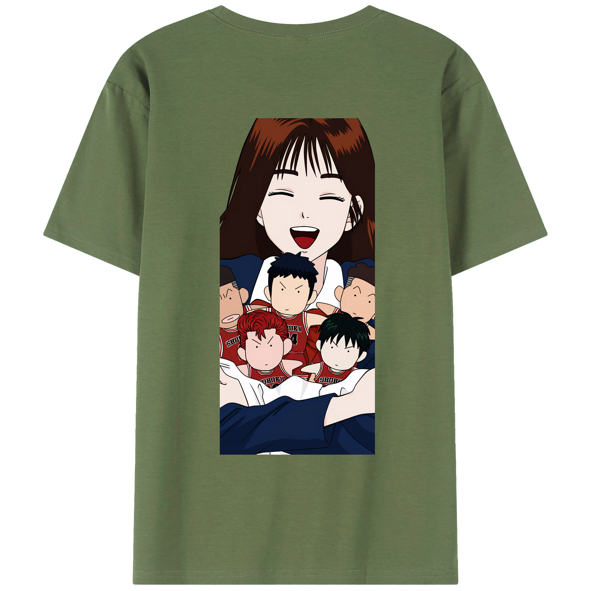 （画像用） SLAM DUNK／スラムダンク 綿100％ メンズ半袖Tシャツ（バックプリント） 通気性